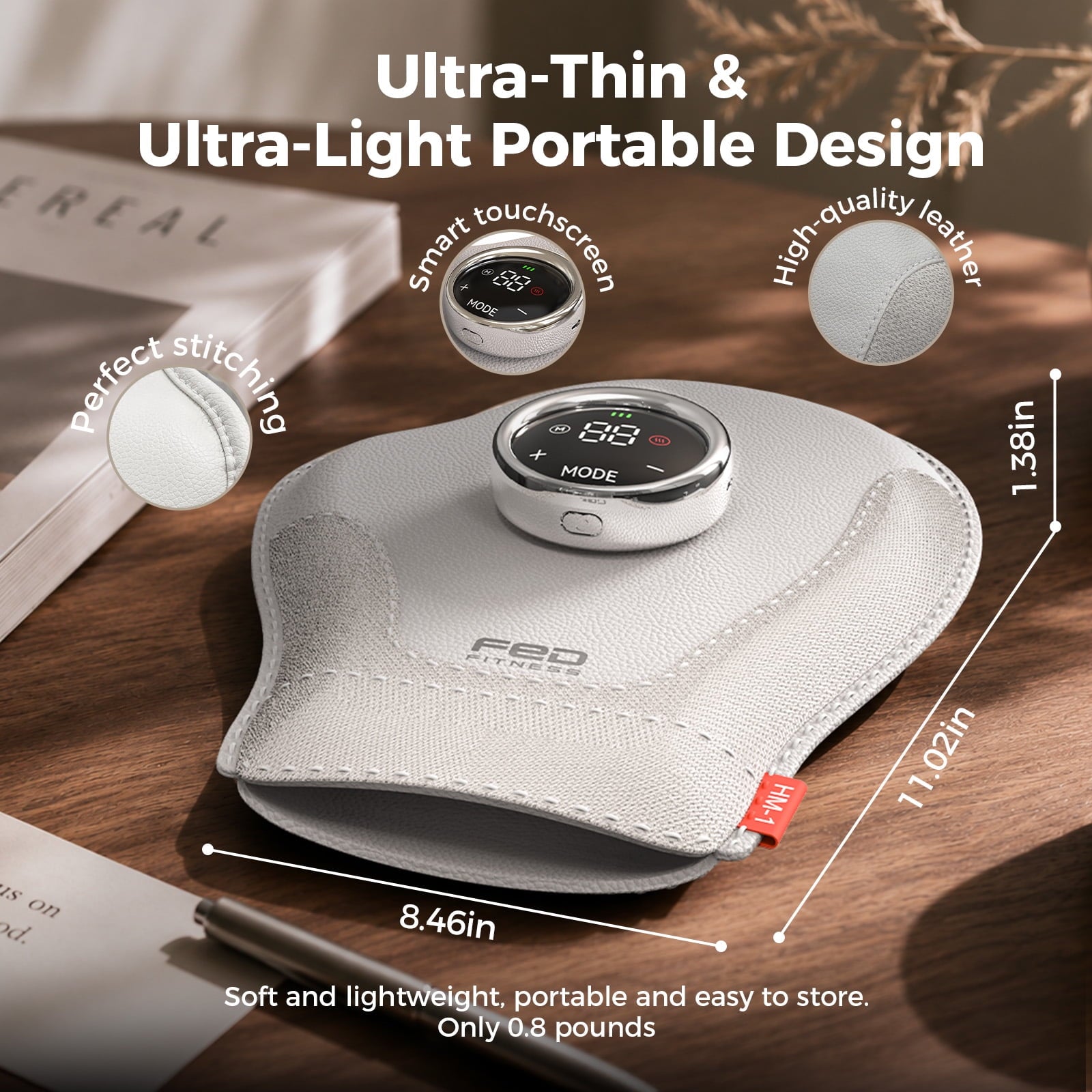 FED Fitness Wireless hand massager with heating function, air compression massage, 9 pressure settings, 6 modes, a portable hand massager suitable for various settings
