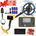 EZBY Metal Detector for Adults & Kids,High Precision Gold Digger with 2 Modes,6 Batteries, Adjustable 31"-44" Rod, Waterproof Search Coil & Rod to Hunt Treasure in Beach Backyard